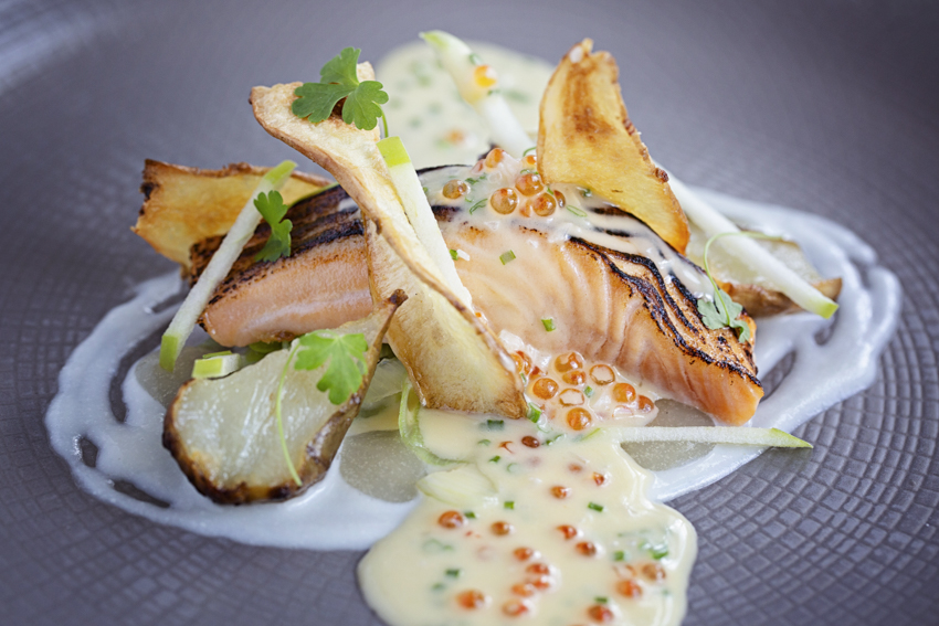Fish dish at Purslane restaurant