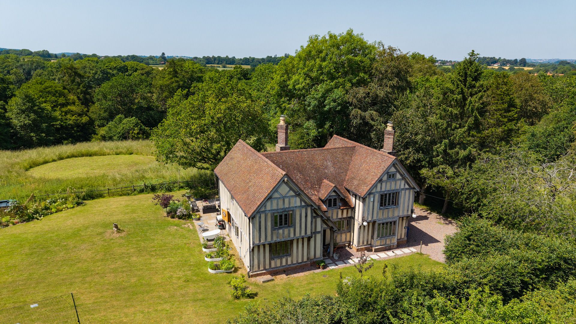 A beautiful oak-framed timber house on 35-acres of stunning land just 25 minutes from Birmingham city centre