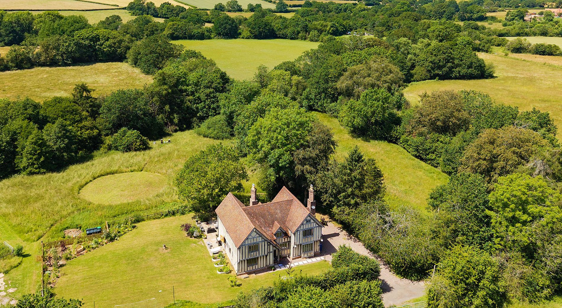 Private 35-acre grounds looking towards the Clent Hills