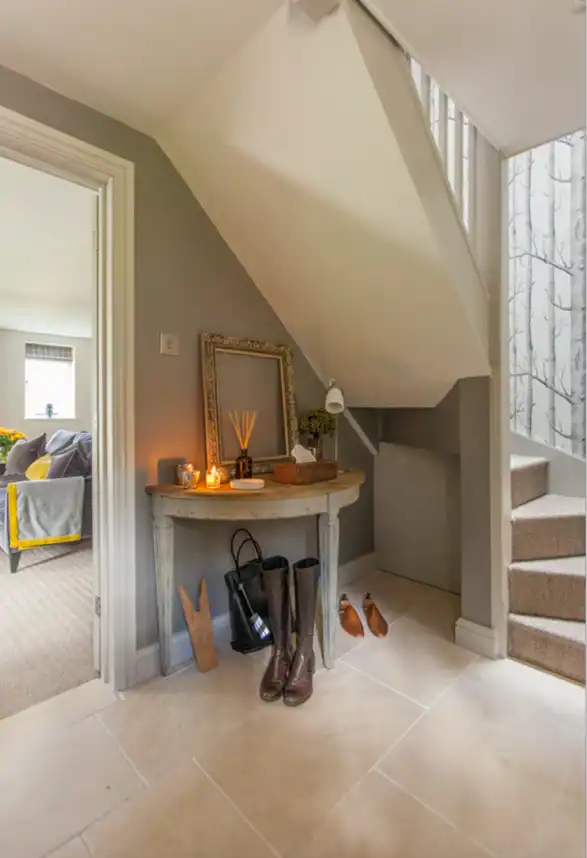 Westerleigh Cottage limestone floor which is perfect for muddy boots - by Astman Taylor