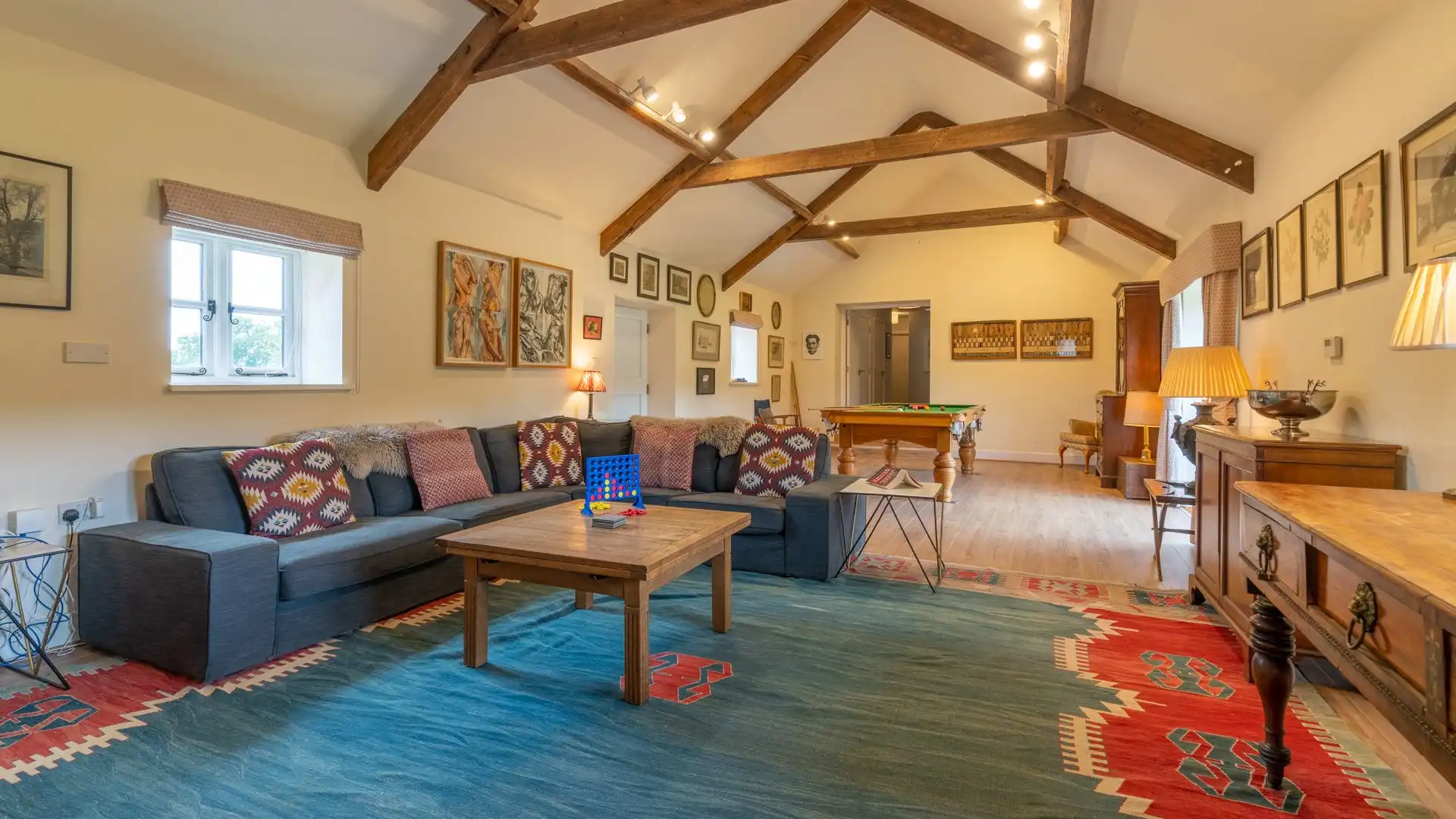 Snooker Room, Lodge Barn, Bolthole Retreats