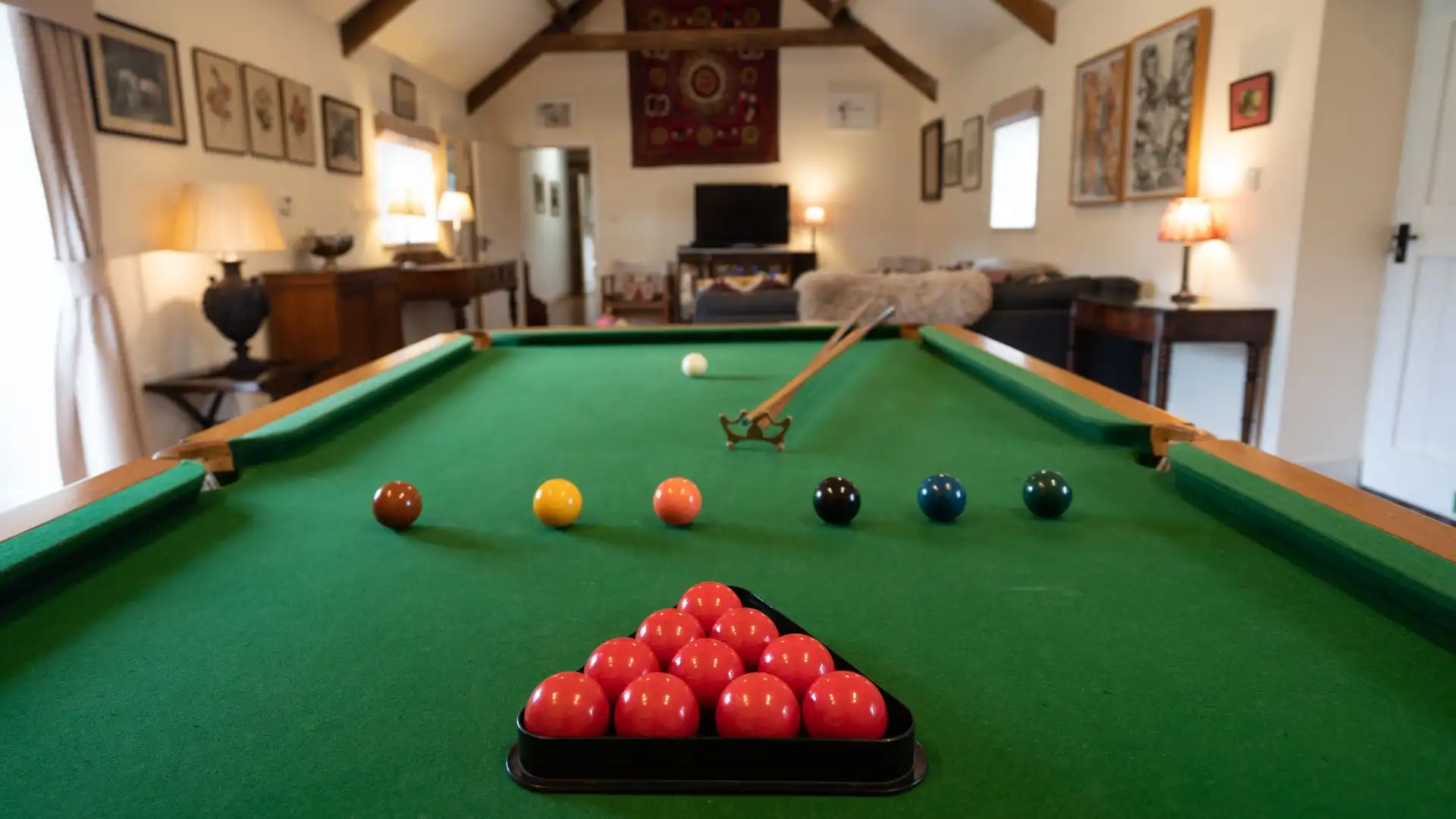 Snooker Room, Lodge Barn, Bolthole Retreats