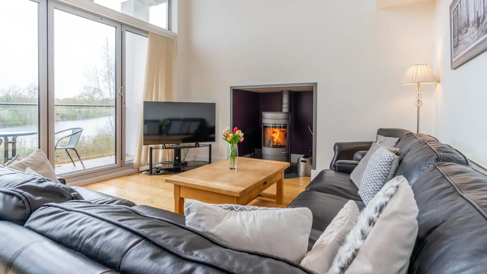 Sitting Area, Muntjac Lodge, Bolthole Retreats 