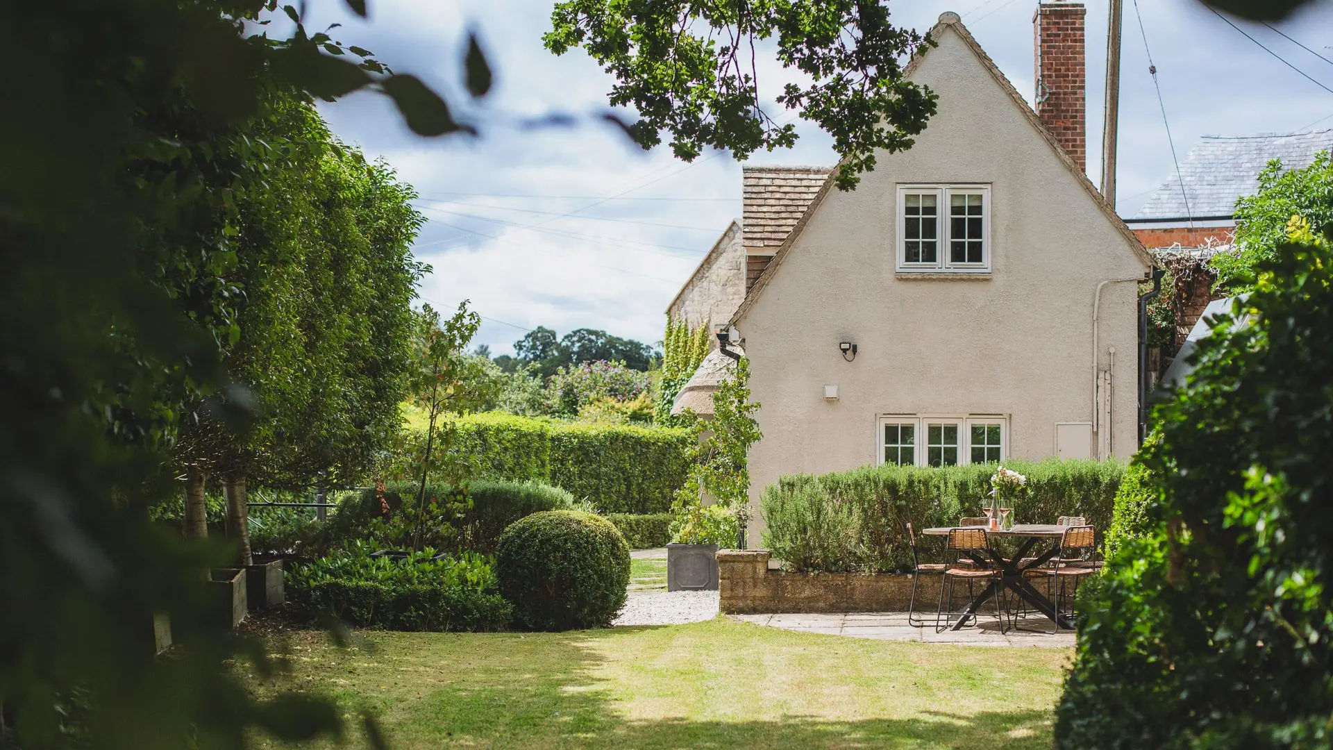 Catch a glimpse of the thatched entrance