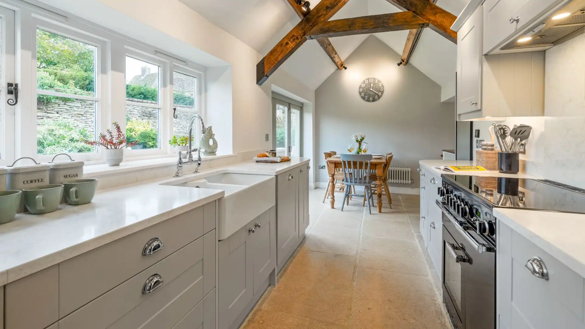 Flooded with light, the kitchen/diner is the hub of the home