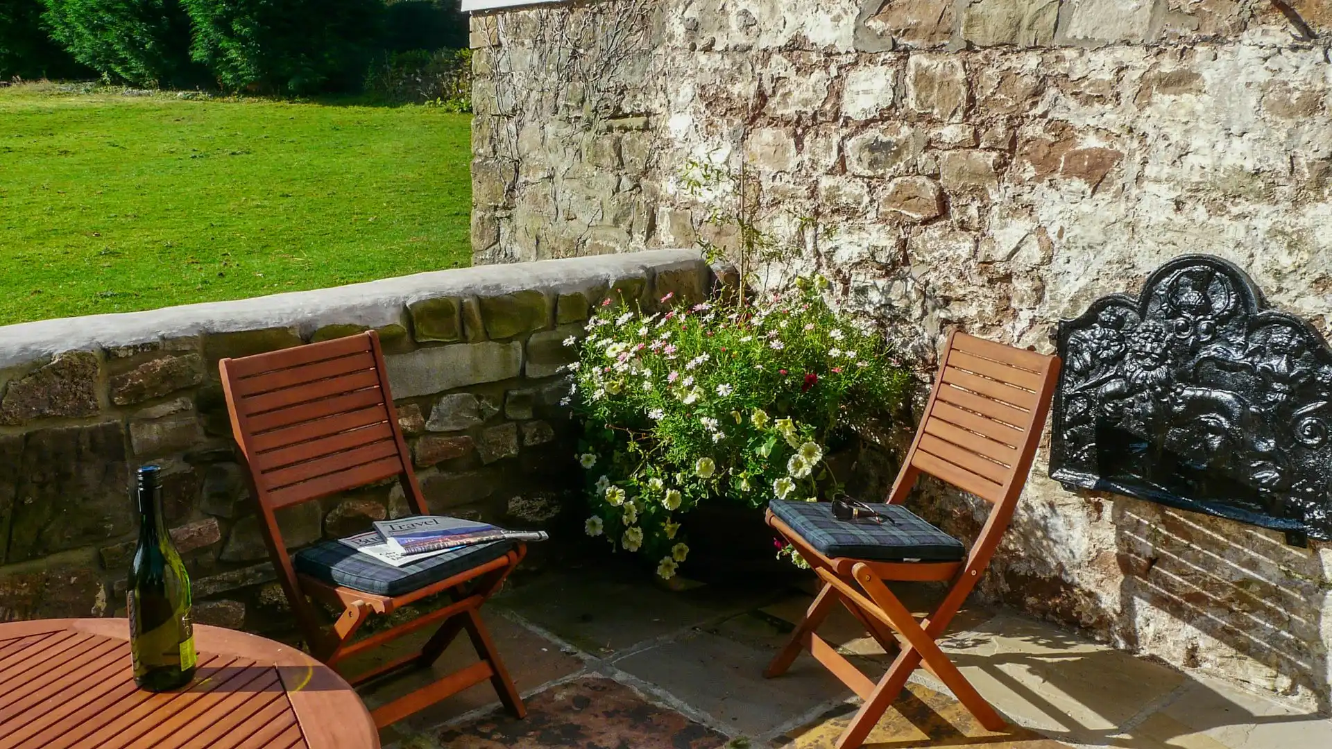 Your private terrace has space to enjoy meals outside.