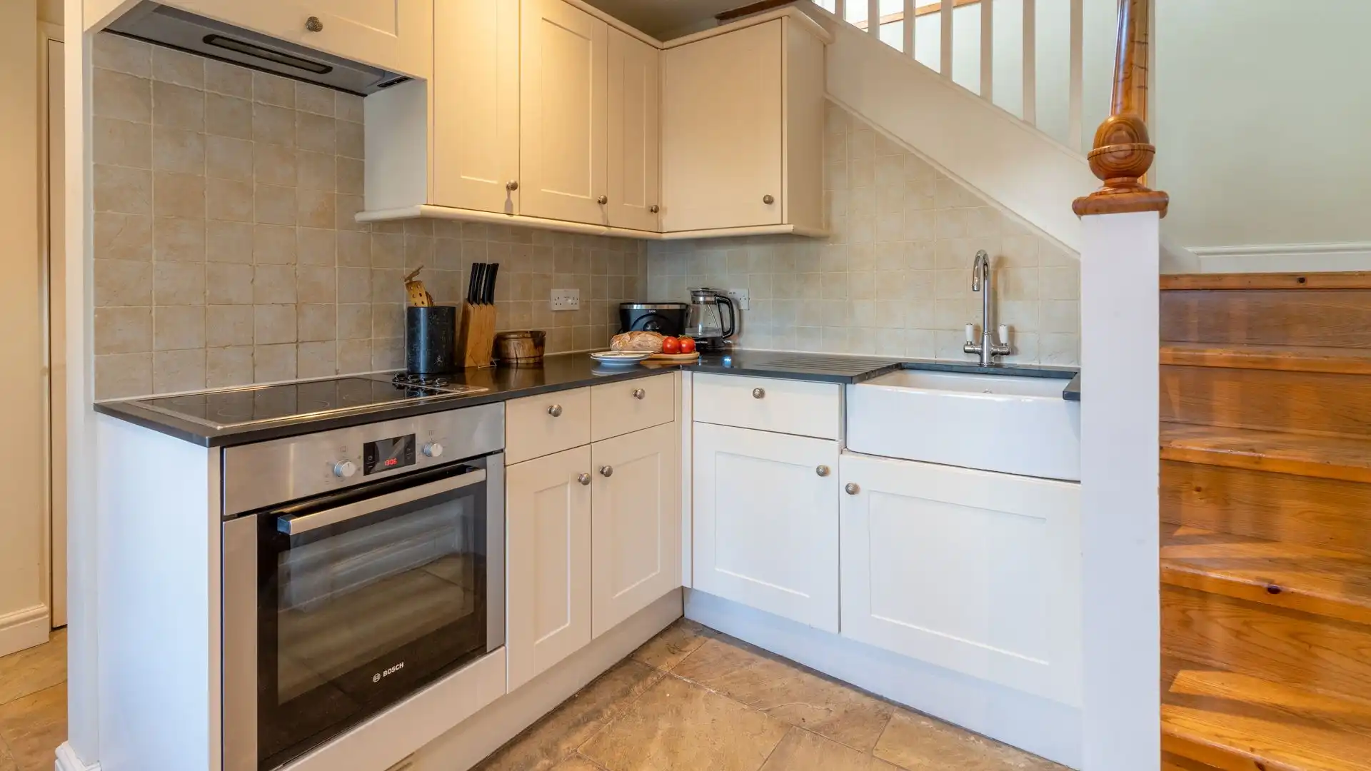 Whip up dinner in the ground floor kitchen.