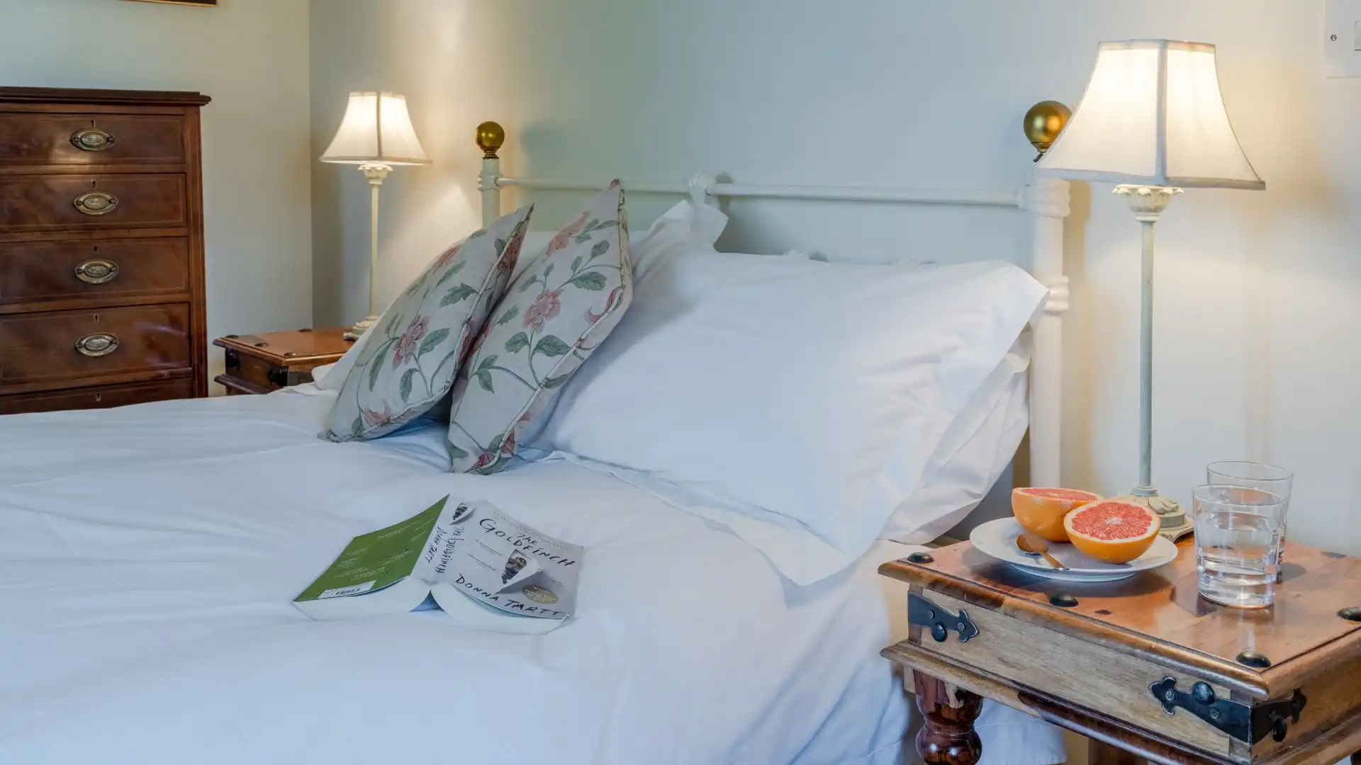 Take time to yourself and enjoy a slow morning reading in bed.