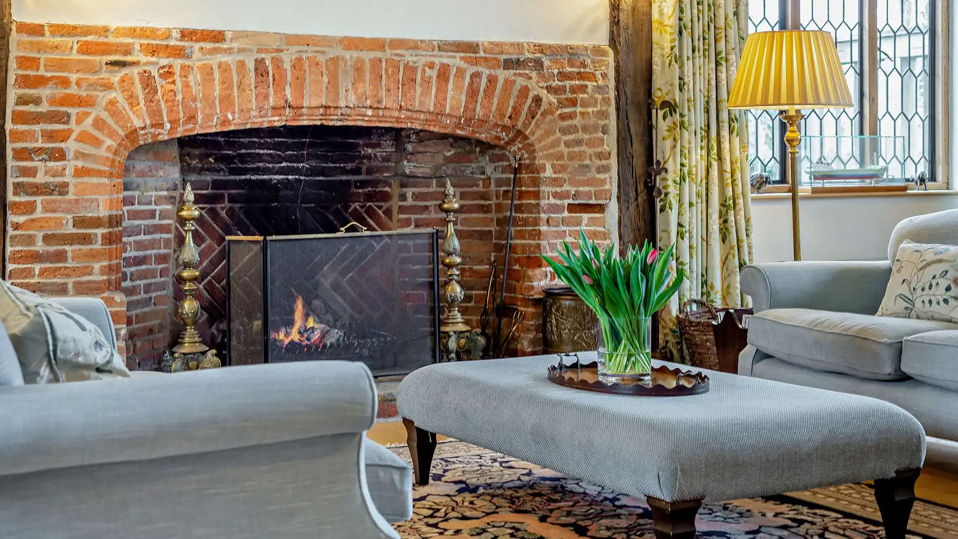 Lazy evenings can be spent relaxing by the fire
