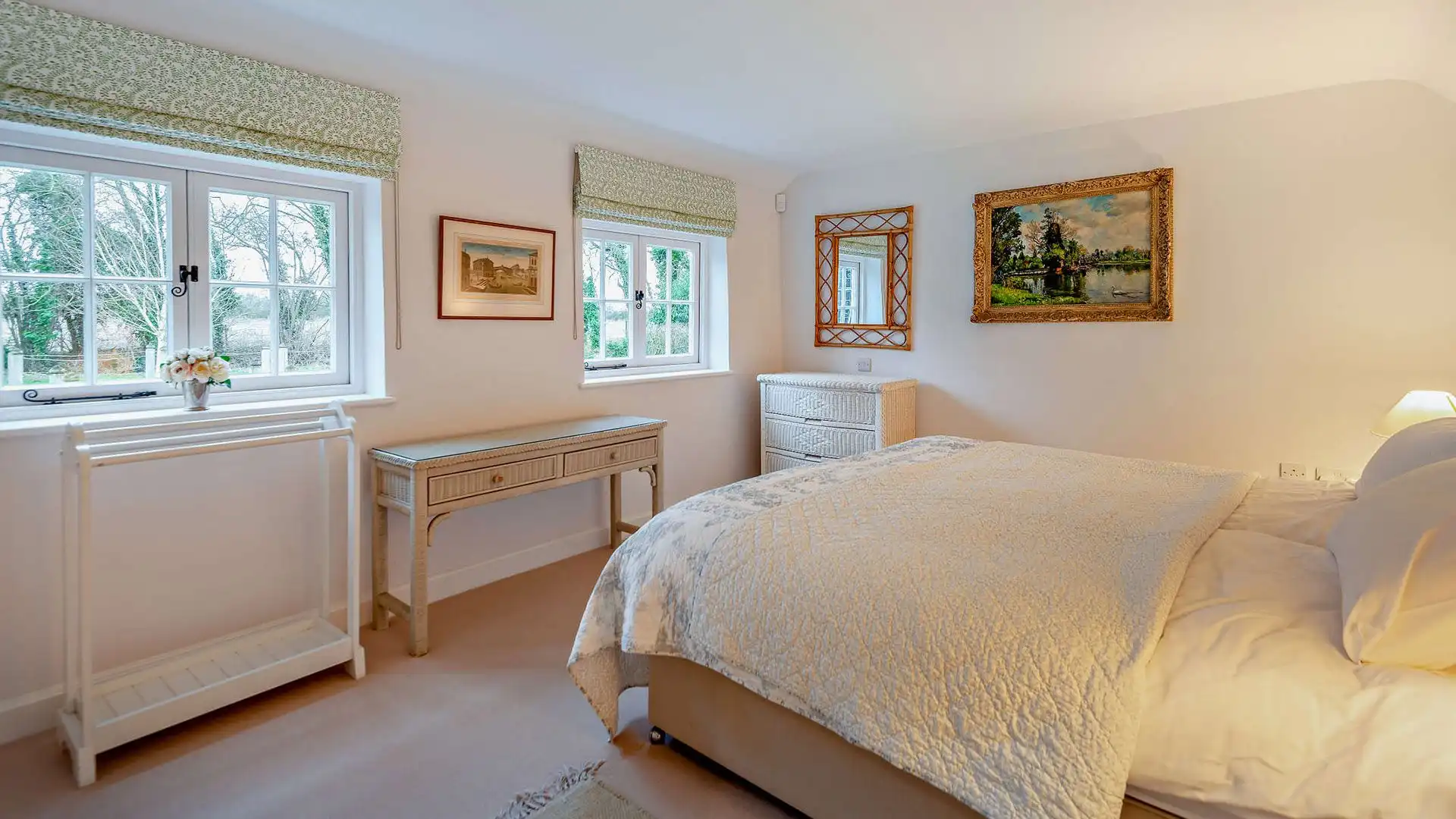 Hidden away, bedroom eight is a charming room with a hint of French country chic