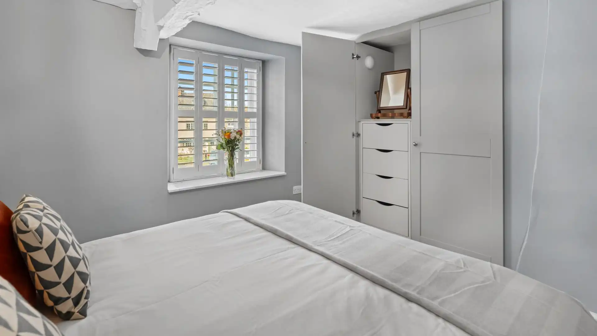 There is plenty of storage space in bedroom one, Horsefair Cottage.