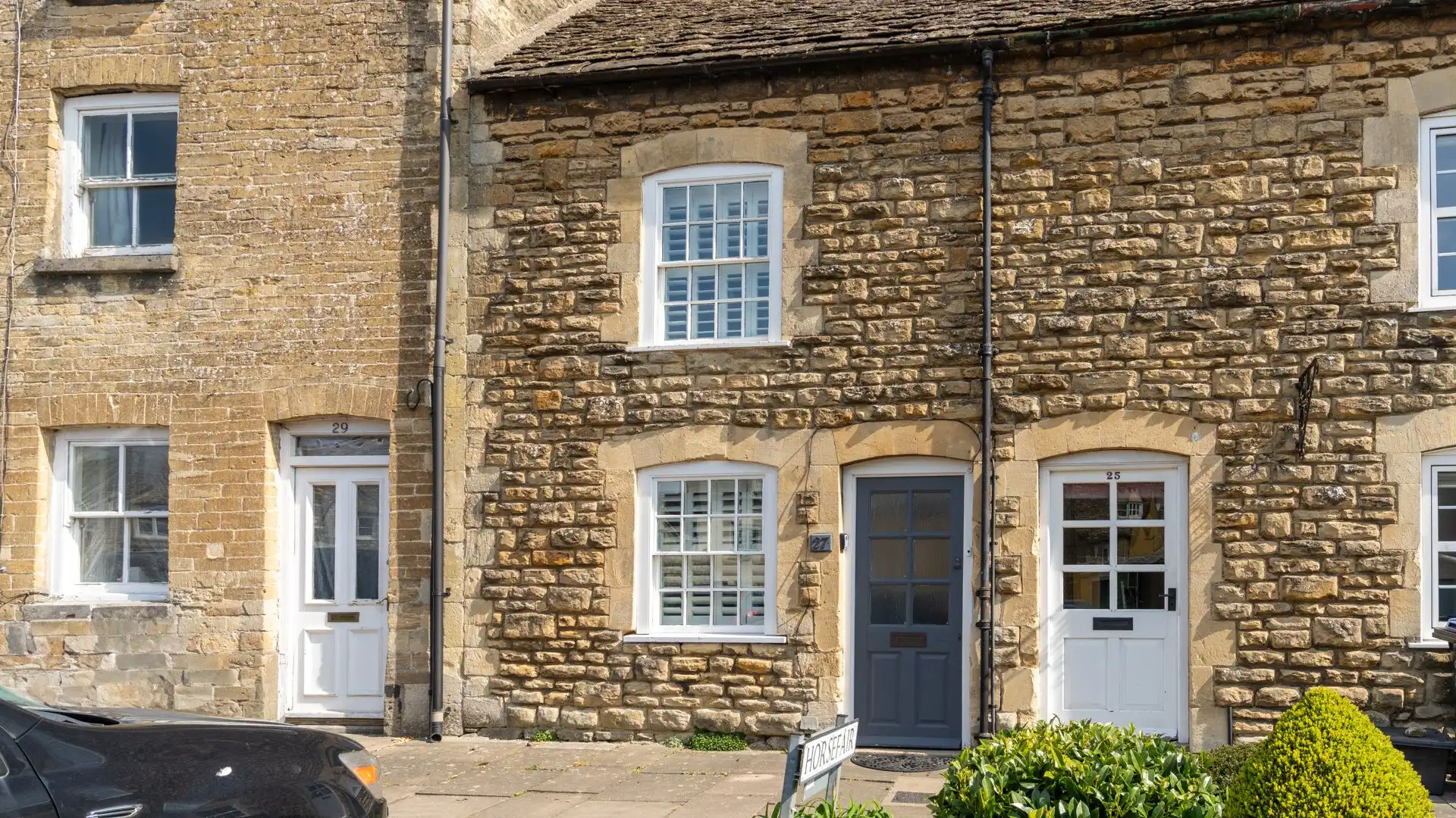 Horsefair Cottage's Cotswold stone exterior, Horsefair Cottage.