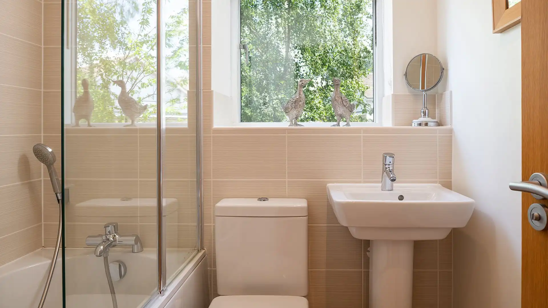 As the other bedrooms each have their own en-suite, the bathroom can be solely used by those staying in bedroom four.