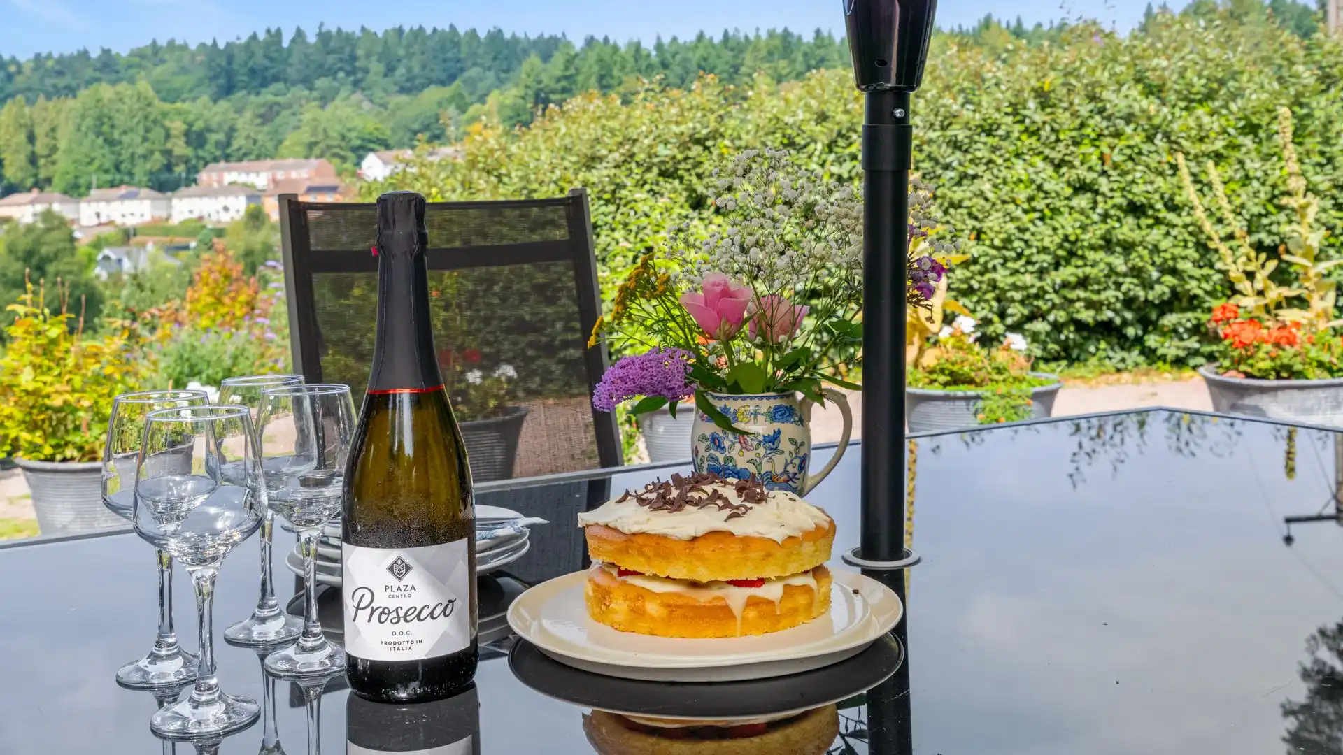 Set the table for a feast and soak in this beautiful location. 