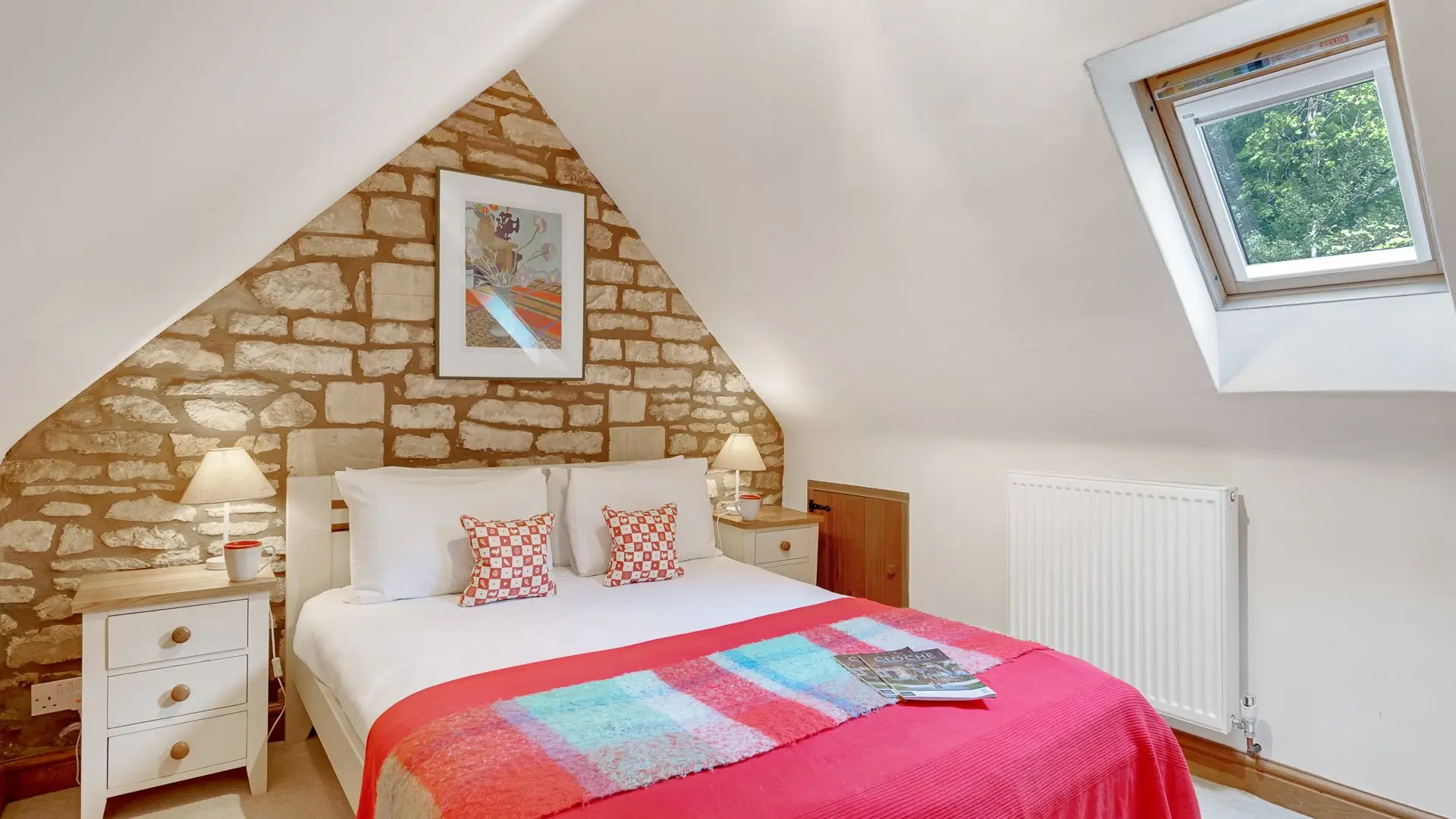 Bedroom two has a king-size bed.