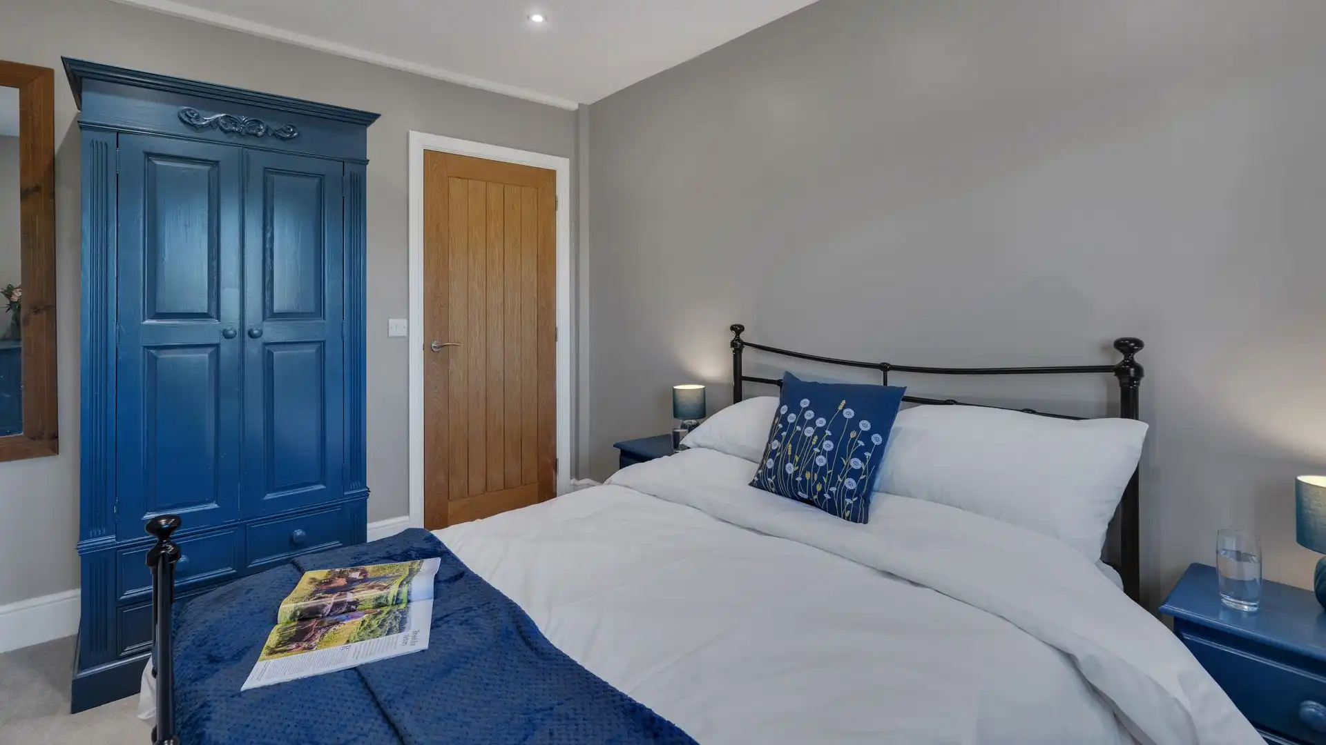 Bedroom Two has ample storage space. 