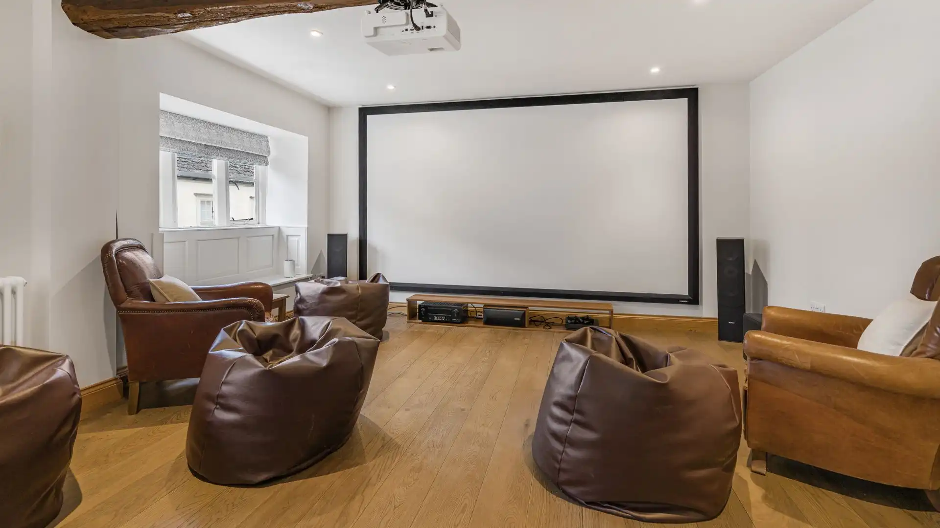 Lounge on the bean bags for a movie marathon.