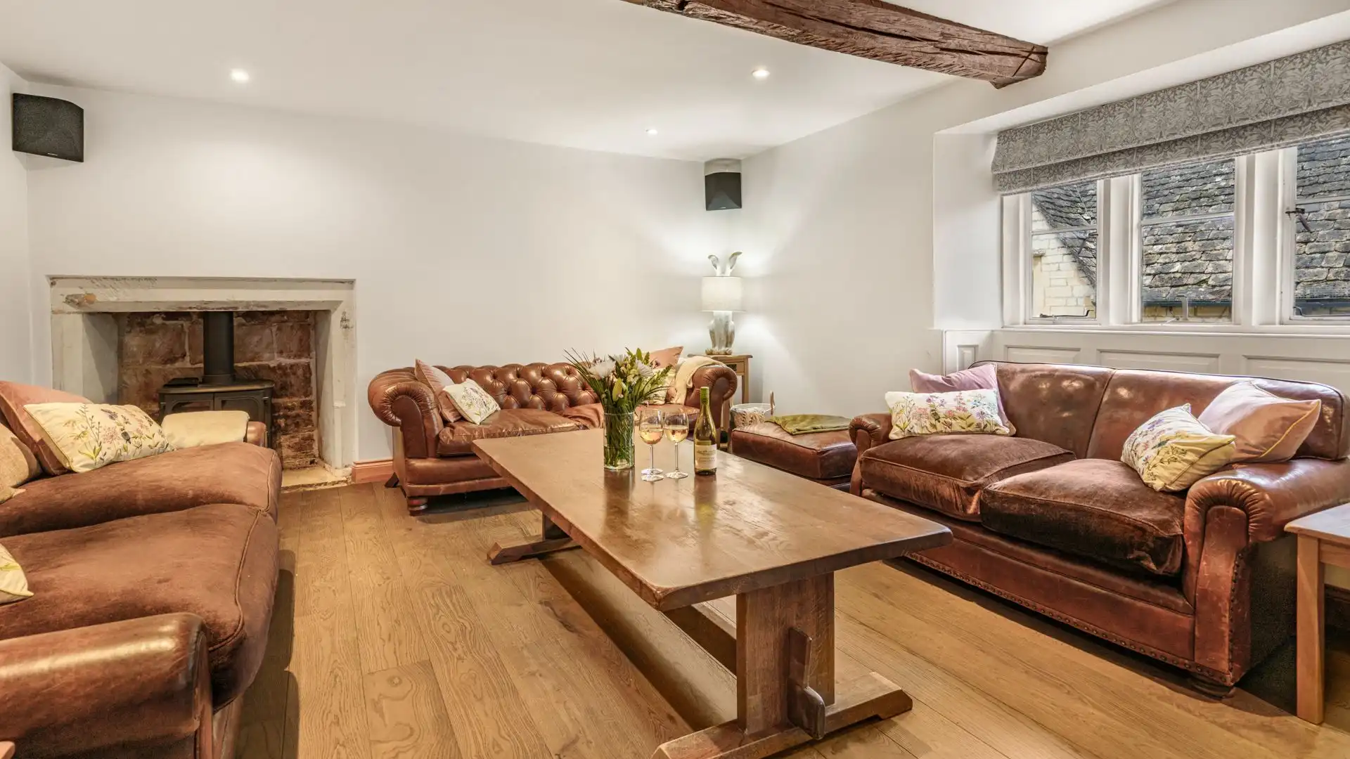 One of two living rooms, this has ample space for your whole party.