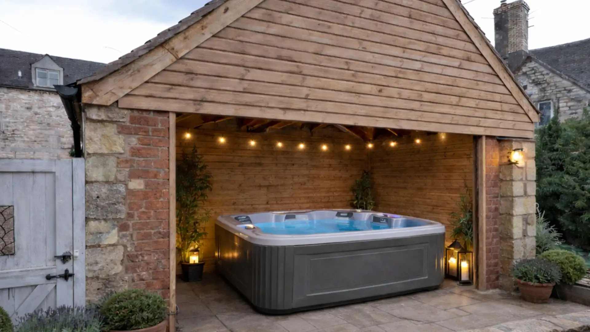 Spend an evening under the stars in the hydrotherapy hot tub.