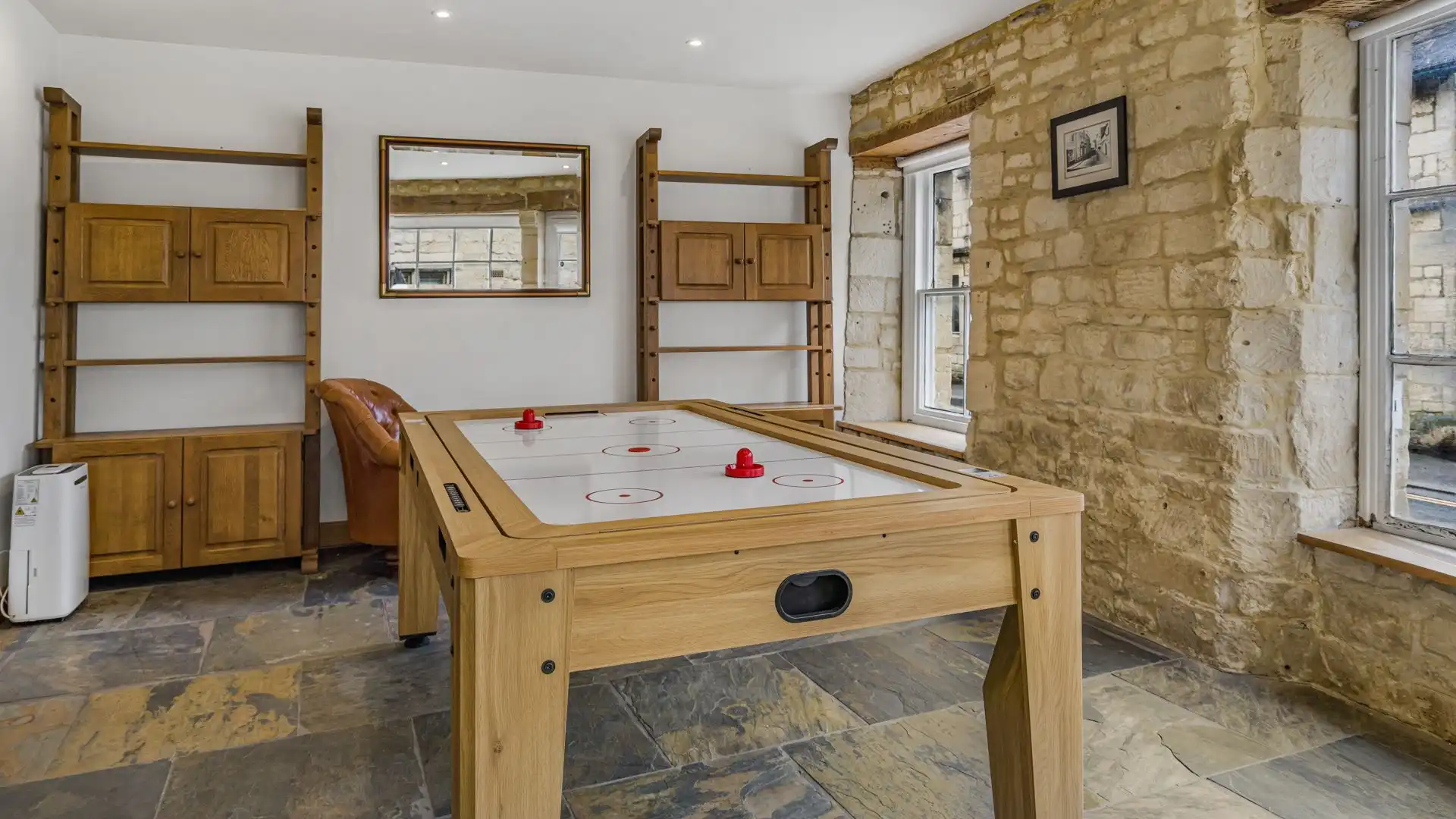 And also an air hockey table.