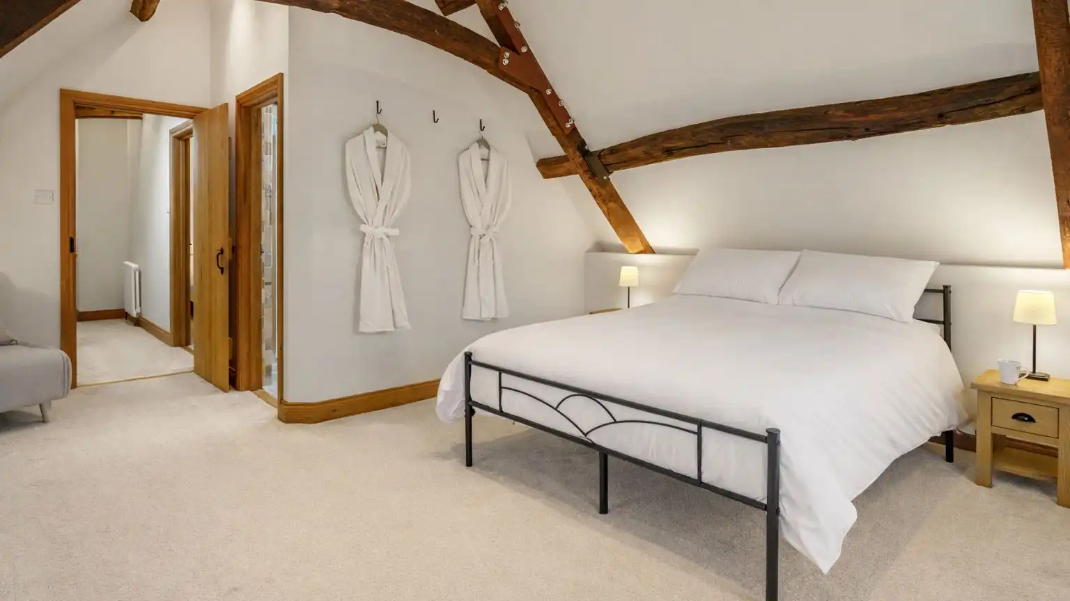 Bedrooms come with robes for quick and easy changing.