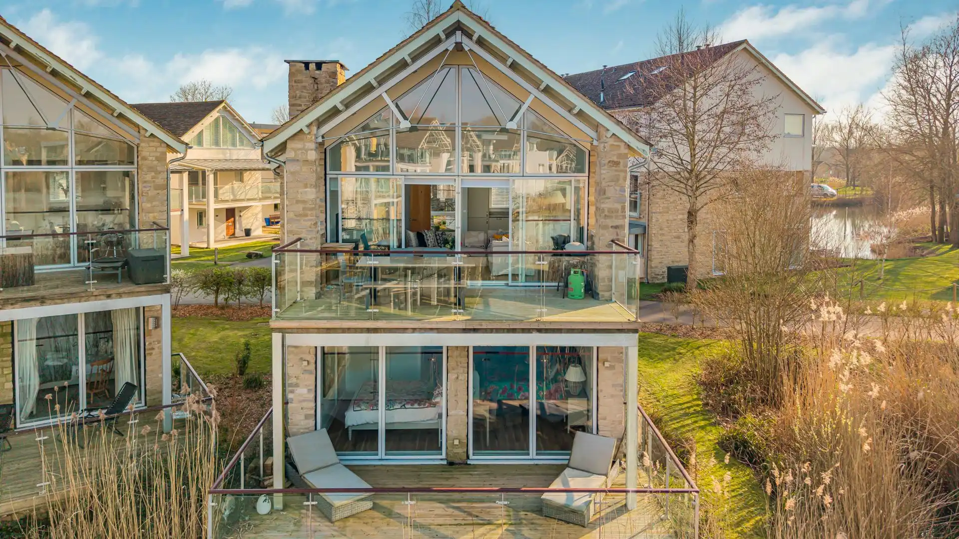 Designed to make the most of its surroundings, the property offers tranquil lake views and a peaceful retreat after a day of adventure. 