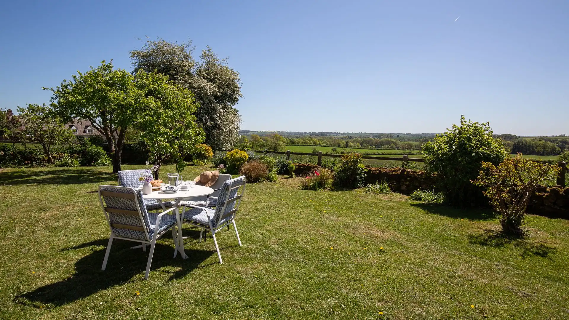 Enjoy sweeping countryside views of farmland
