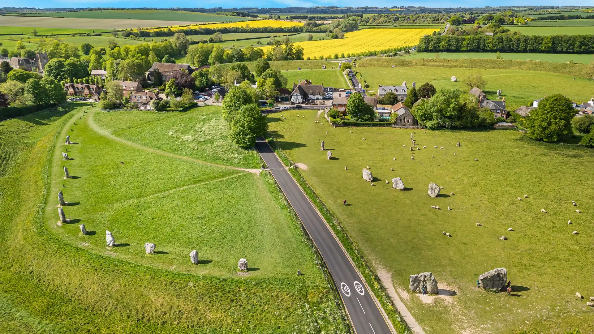 The house is located within the Avebury stone avenue, a World Heritage Site. 