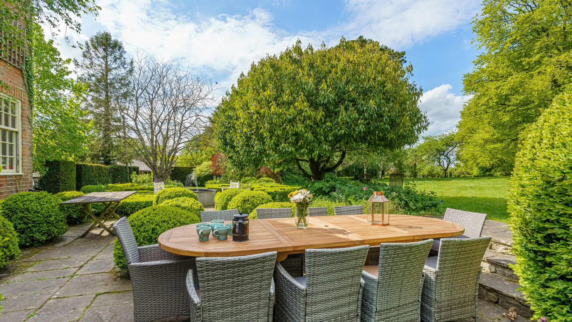 Enjoy leisurely lunches on the patio terrace.