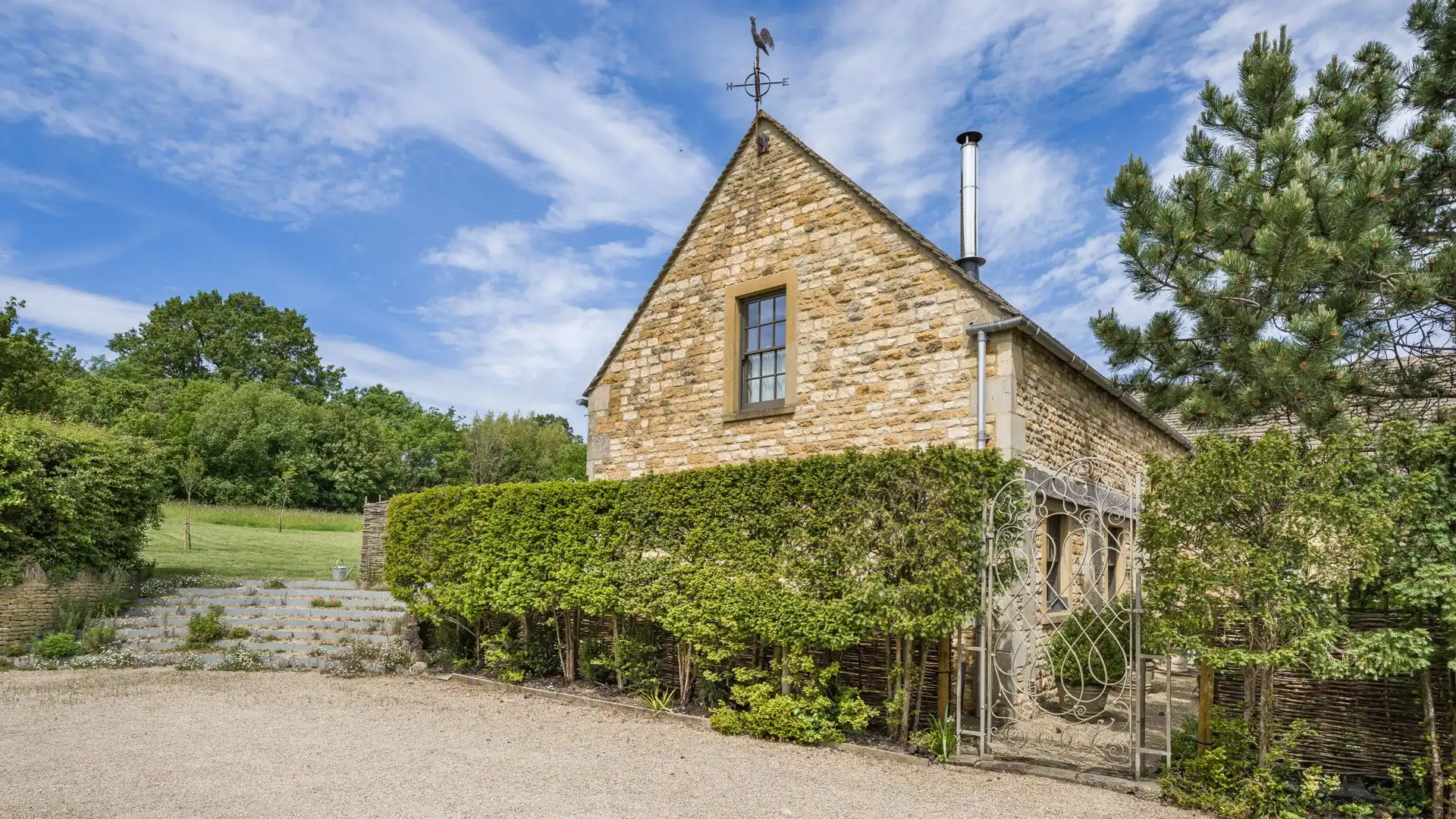 The Hideaway's Cotswold stone exterior.