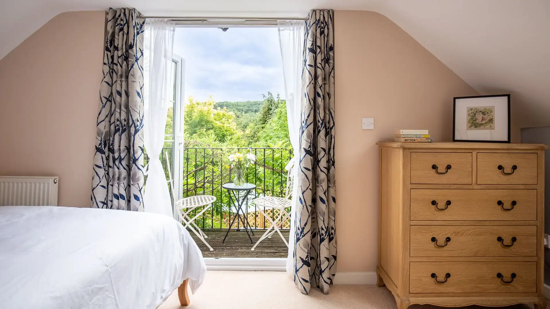 The enchanting balcony feature in the master bedroom. 