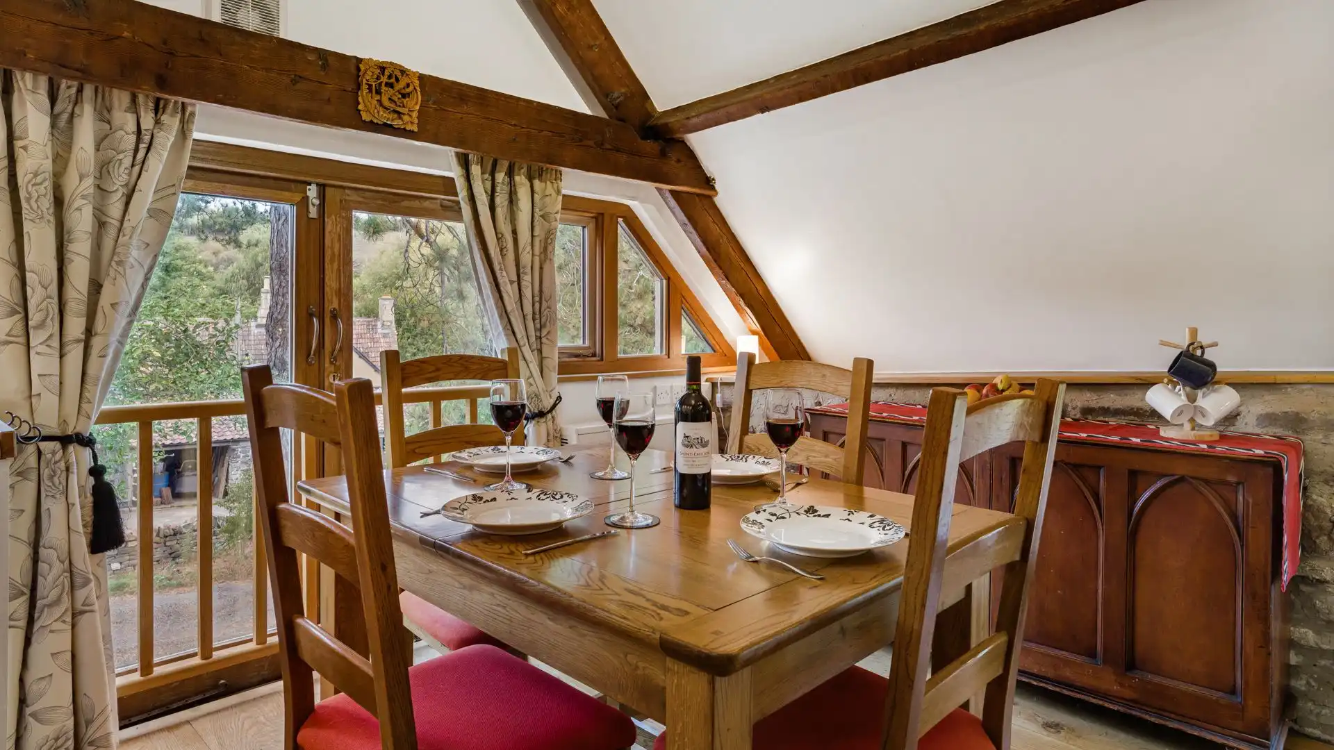 Admire the surrounding scenery in the Dining Area, East Barn.