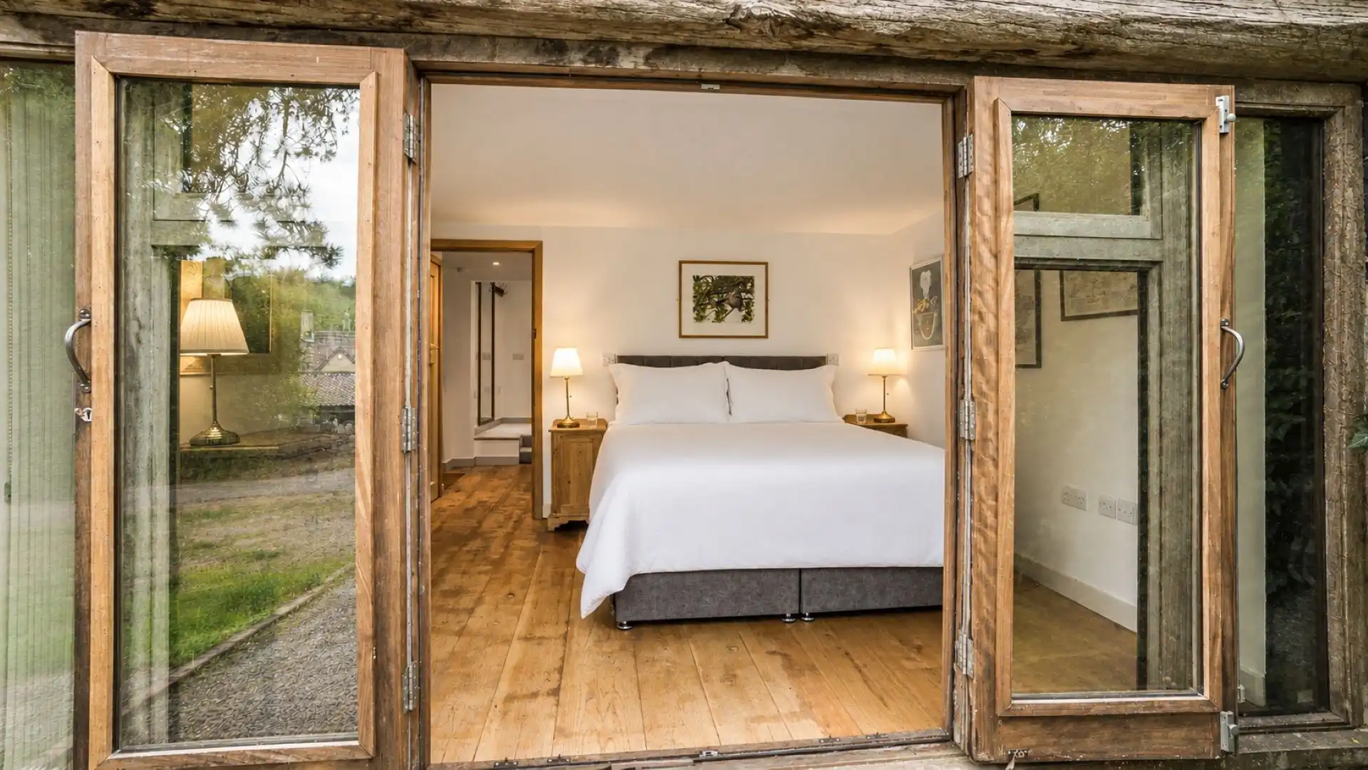 Bedroom Two is a calming space, East Barn.