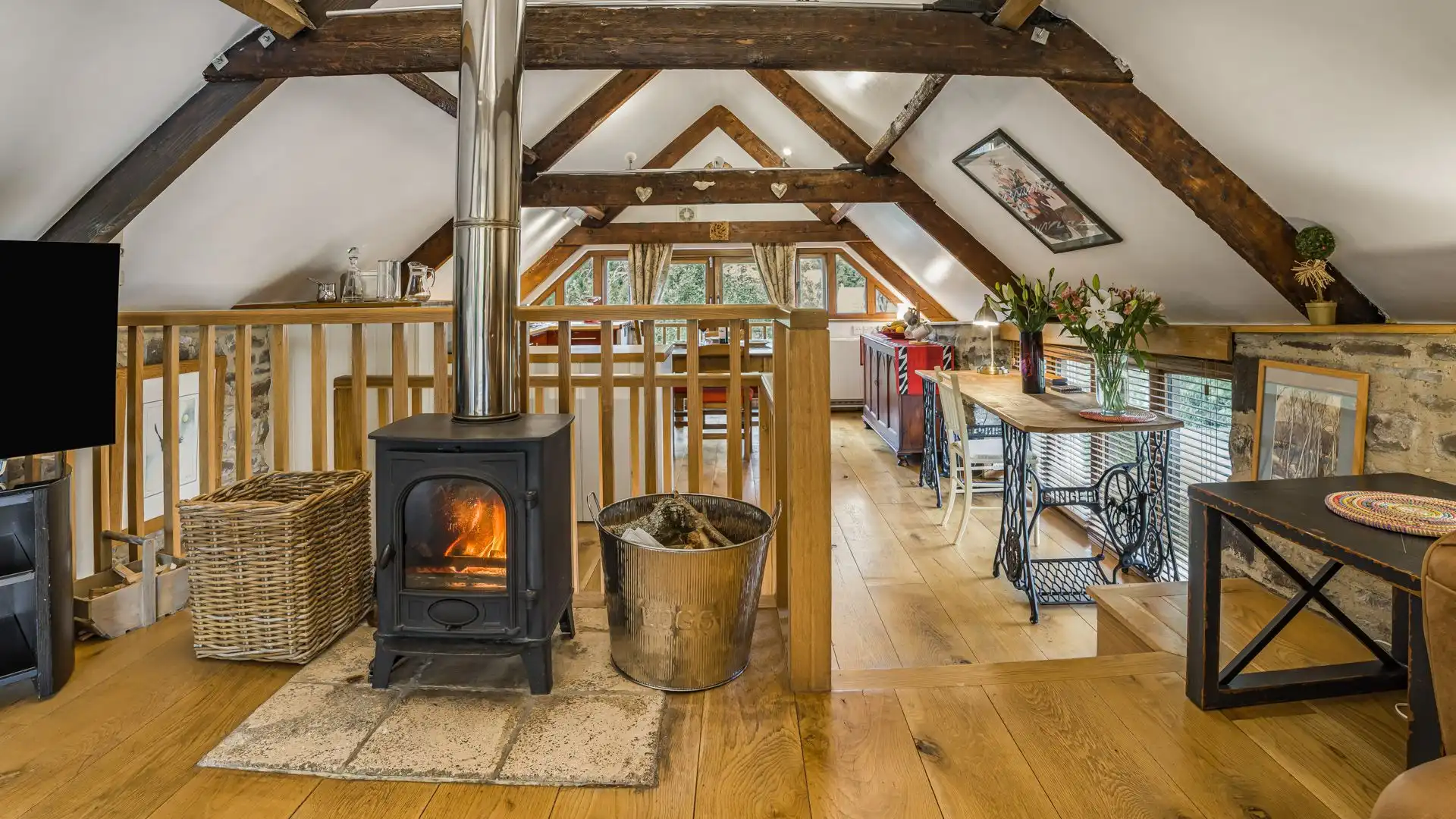 Spend an evening in by the woodburner, East Barn.
