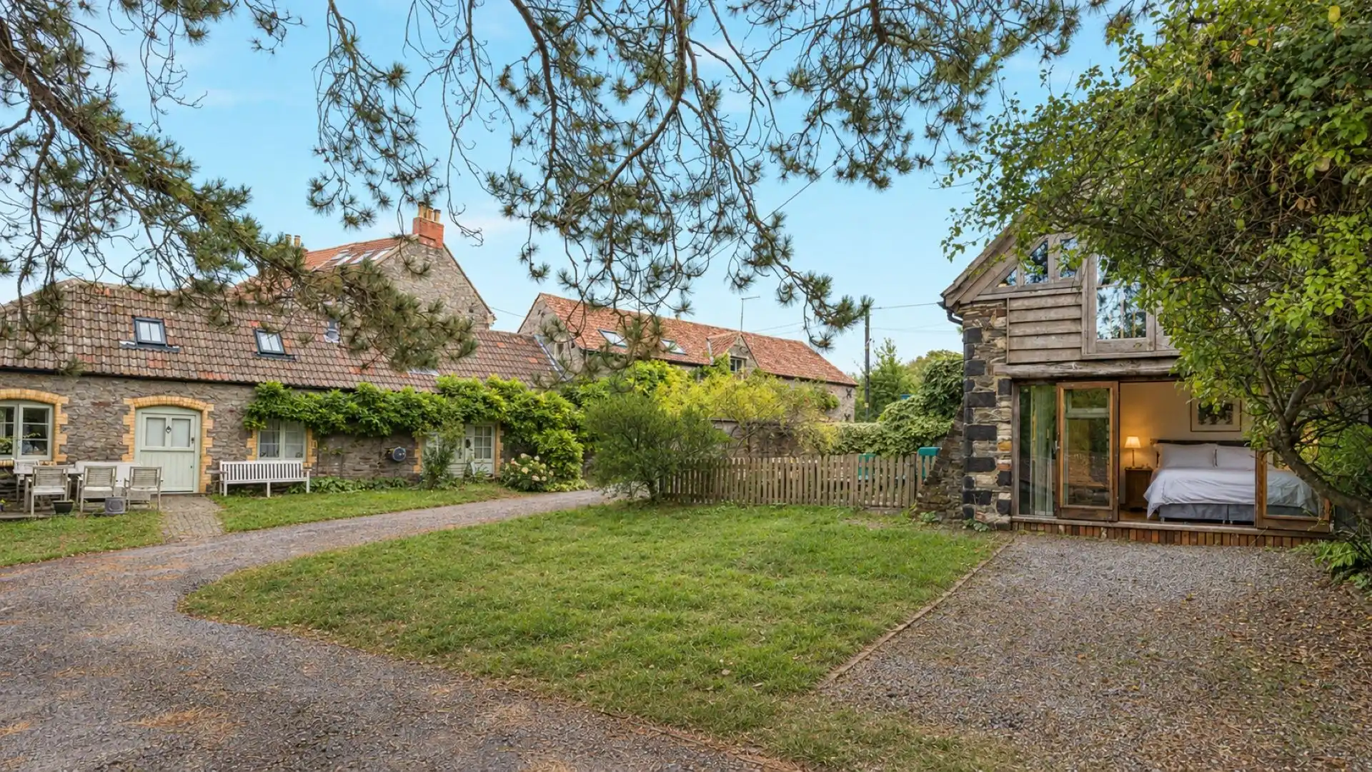 Set on the owner's smallholding , the barn neighbours two residential cottages, East Barn.